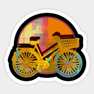 Bicycle Moon Sticker